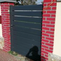 Portillon Aluline ajouré gris anthracite RAL 7016