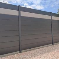 Clôture aluminium ALu20 RAL7016 avec plaque de propreté face avant