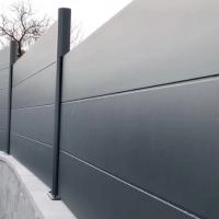 Clôture aluminium Alumax anthracite RAL 7016 pose en arrondi