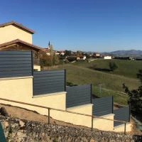 Clôture aluminium Alujour persienné gris anthracite RAL 7016