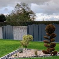 Palissade aluminium Aluroc décalée anthracite RAL 7016