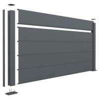 Clôture aluminium Alu20 vue éclatée