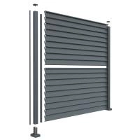 Clôture aluminium Aluclin vue éclatée