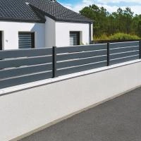 Clôture aluminium Aluline ajourée RAL 7016