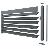 Éclaté du brise orientable en aluminium Alumouv