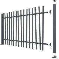 Éclaté d'une clôture barreaudée Alustyl