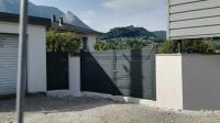 Portail battant et portillon aluminium Alulam gris anthracite RAL 7016