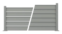 Clôture aluminium Alujour gris clair - RAL 7037