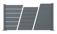 Clôture aluminium Aluline gris anthracite - RAL 7016