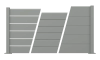 Clôture aluminium Aluline gris clair - RAL 7037