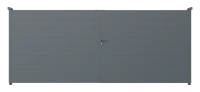 Portail aluminium Alupass - RAL 7016