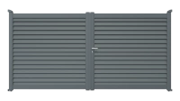 Portail aluminium Aluclin - RAL 7016