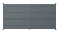 Portail aluminium Alulam - RAL 7016