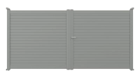 Portail aluminium Alulam - RAL 7037