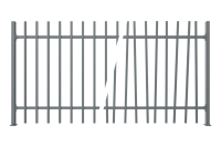 Clôture aluminium barreaudée Alustyl - RAL 7016
