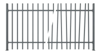 Clôture aluminium barreaudée Alustyl - RAL 7016
