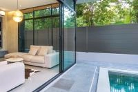 Clôture aluminium Alu20 platine PL18 RAL 7016