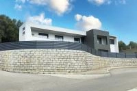 Clôture aluminium Aluclin hauteur 1m sur platine RAL 7016
