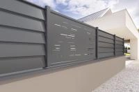Clôture aluminium Aluclin XL panneau décor Graphique RAL 7016