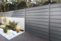 Clôture aluminium Alujour semi-ajourée RAL 7016