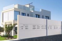 Clôture aluminium Alumax lame décor Graphique RAL 9016