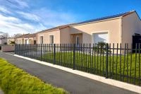 Clôture aluminium barreaudée gamme Alustyl - Hauteur 1,2 m - RAL 7016